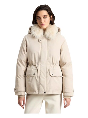 Woolrich womens cream parka - woolrich,