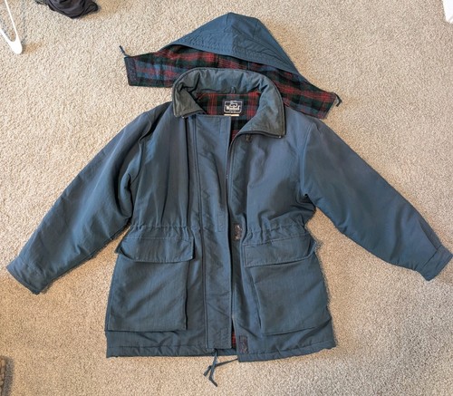 Woolrich hooded blue parka - blue,
